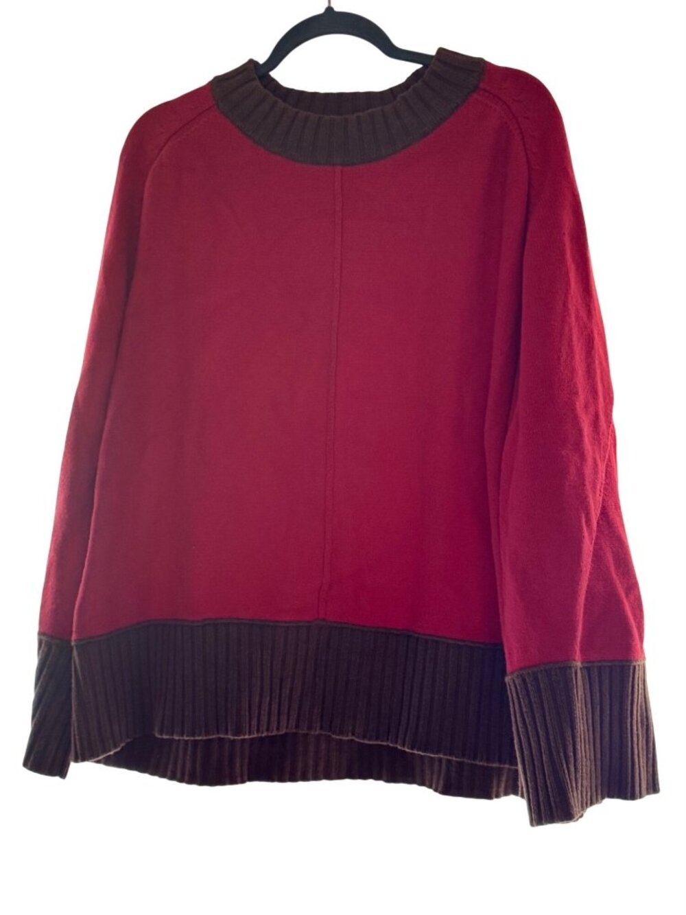 Maeve “The Chandler” Crewneck Pullover — Red — Size Large